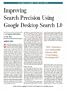 Improving Search Precision Using Google Desktop Search 1.0: Dr. Dobb's Journal's How-To Series