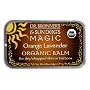 Dr. Bronner's  Magic Organic Body Balm for Dry/Chapped Skin or Tattoos, Orange Lavender, 0.5-Ounce Tins (Pack of 3)