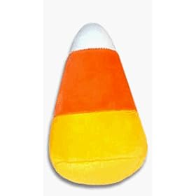 Candy Corn Plush Pet Squeaky Toy (B341)