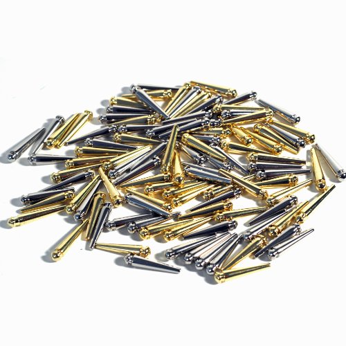 Bulk Premium Easy Grip Cribbage Pegs with a Tapered Design - 50 Gold  &  50 Silver