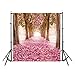LB 10x10ft Cherry Blossoms Street Poly Fabric Customized Backdrop CP Photography Prop Photo Background 14-401