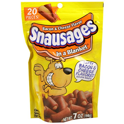Snausages in a Blanket, Bacon & Cheese, 7-Ounce Pouches (Pack of 12) by Bacon