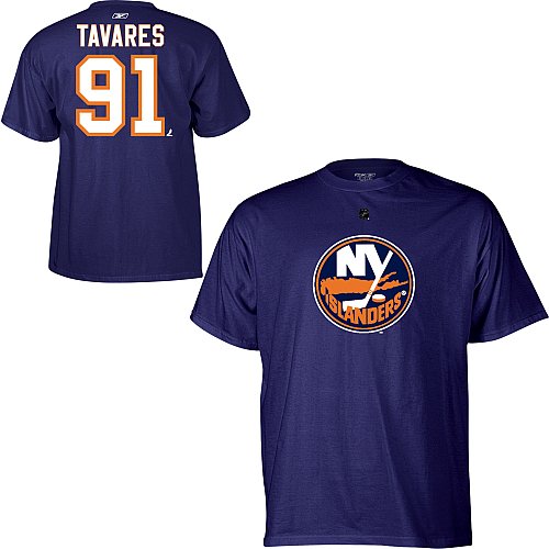 NHL Youth New York Islanders John Tavares S/S Player Tee - Flat - R8P3Ntelu (Navy, Large)