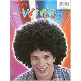 Adults Fancy Dress Accessory Black Afro Wig Brand New