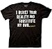 Mythbusters Reject Your Reality Substitute Your Own Men's Black T-shirt