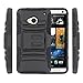 Maxboost HTC One Case (M7) Shell Holster Combo - Dual Layered Protective Case for HTC One M7 with Kick-Stand Belt Clip Holster - Fits HTC One M7, HTC M7 2013 Release 4.7 Inch
