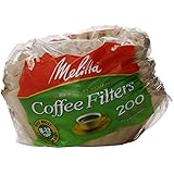 Melitta Basket Coffee Filters, Natural Brown (8 to 12-Cup), 200-Count Filters (Pack of 8)