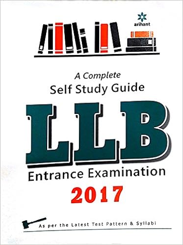  Self Study Guide for LLB Entrance Examination 2017 by Arihant Experts 