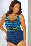 Delta Burke® Navajo V-Neck Swimsuit - Plus Size Swimwear Plus Size Swimsuit