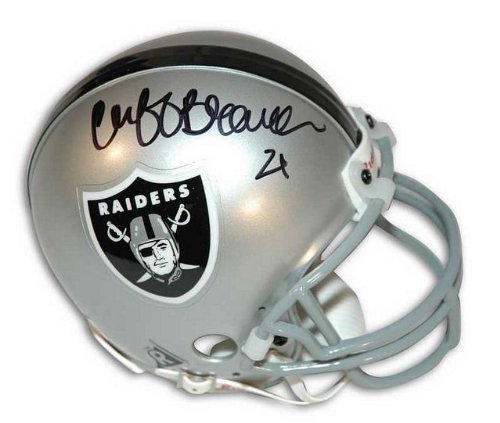Autographed Cliff Branch Oakland Raiders Mini Helmet Inscribed 21