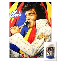 Elvis Super Soft Fleece Blanket "Microphone" (Measures Approx. 50" x 60")