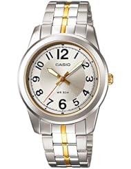 Casio Womens LTP1315SG-7BV Silver Stainless-Steel Quartz Watch with Silver Dial