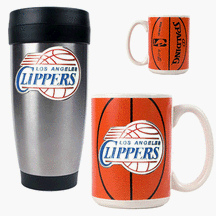 Los Angeles Clippers Stainless Steel Travel Tumbler and Gameball Ceramic Mug Set by Great American Products