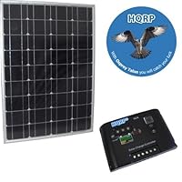HQRP KIT (50 Watt Solar Panel 50W Power 12V Monocrystalline 12 Volt, Solar 10A Charge Power Controller / Regulator 12V / 24V 10 Amp) + HQRP Coaster