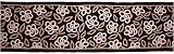 Silk Scarf With Flowers, Black