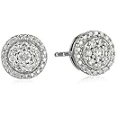 10k White Gold Diamond Round Stud Earrings (1/8 cttw)