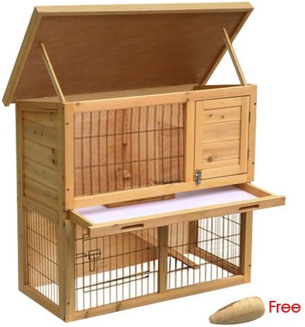 Wooden Chicken Coop 35.4'' Hen House Rabbit Wood Hutch Poultry Cage Waterproof