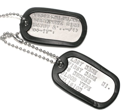 Customized military dog tags Customized military dog tags