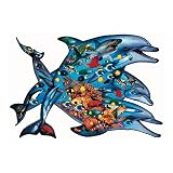 Sunsout Deep Blue Sea Dolphin Shaped 1000 Piece Jigsaw Puzzle