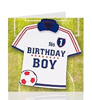 Boys Football Shirt Birthday Card