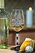 Handpainted Wine Glass, Animal Print Fleur De Lis Handpainted Wine Glass, Animal Print Fleur De Lis