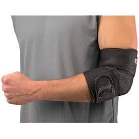 Mueller Adjustable Elbow Support, Black, One Size