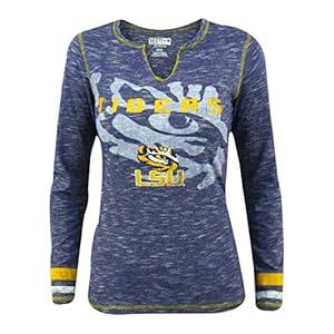 LSU Tigers Work-Study Womens Purple L/S Tee:S