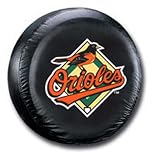 Baltimore Orioles MLB Black Spare Tire Cover Size: E10 - 30 x 10 Inch