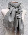 Passigatti - unisex Schal aus reinem Cashmere in hellgrau
