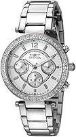 Invicta Women's Quartz Watch with Silver Dial Chronograph Display and Silver Stainless Steel Bracelet 21386