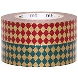 mt Washi Masking Tape deco tape set 2pcs with diamonds