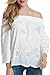 Hotouch Off Shoulder Tops Shirts for Women Sexy Solid Blouse Tee Shirt(White S)