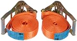 Produkt-Bild: Braun 2000-1-600/VE2 Spanngurt 4000 daN, einteilig, Farbe Orange, 6 m L&auml;nge, 50 mm Bandbreite, mit Ratsche, Verpackungseinheit: 2 St&uuml;ck