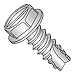 #6 x 5/16" Type 25 Thread Cutting Screws/Slotted/Hex Washer Head / 18-8 Stainless Steel (Carton: 2,000 pcs)