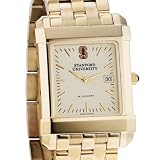 Stanford University Men's Swiss Watch - Gold Quad with Bracelet by M.LaHart