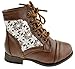 Chapter 30KA Baby Girls Combat Lace Up Boots Beige