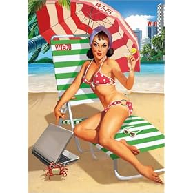 poster / affiche Wi Fi Pin-up est disperible en (L x H): 60 x 80 cm de T. Doronina
