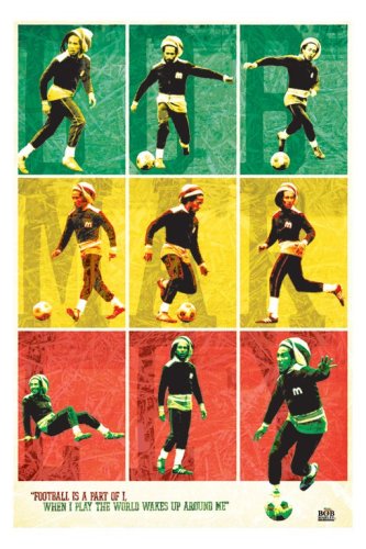 Empire 263025 Bob Marley Football, Musik Poster ca. 91,5 x 61 cm