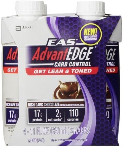 EAS AdvantEDGE Carb Control Rich Dark Chocolate Carton Ready To Drink, 11-Fluid Ounce, 24 Count by EAS AdvantEdge