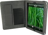Novodio Premium Leather Suit - &Eacute;tui pour tablette Web - cuir v&eacute;ritable - noir - Apple iPad