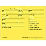 Vehicle Deal Jackets (Yellow) for New Used Car Sales, 100 Quantity