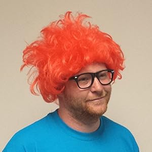 Chuckie Finster Wig Rugrats Costume Adult Orange Red Hair Spiked Spikes Chucky