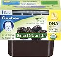 Gerber 1st Foods Organic Prunes, 2-Count, 2.5-Ounce Tubs (Pack of 8)
