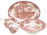 Churchill China Brook Pink 5-Piece Dinnerware Completer Set by Churchill China