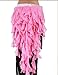 Wuchieal Women's Belly Dance Hip Scarf Belt Skirt Latin Dance Belt Performance Tassel Wave Skirt Pink