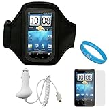 Black Premium Workout Armband with Adjustable Velcro Strap for AT&T HTC Ins ....