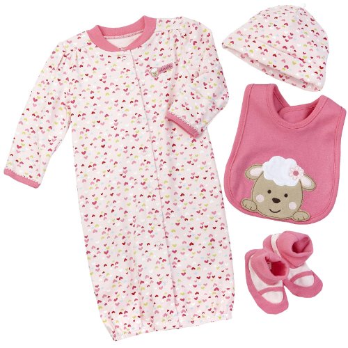 Carter's Baby Girls 4-piece Cotton Layette Set 