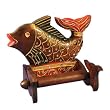 Hand-carved Fish Design Tissue Paper Holder (Thailand)
