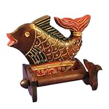 Hand-carved Fish Design Tissue Paper Holder (Thailand)
