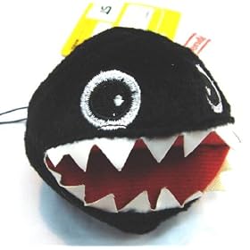 Mario Bro: BLACK Chain Chomp Plush Phone Charm